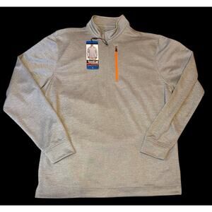 BOLLE MEN'S PULLOVER 1/4 ZIP SWEATER GRAY Large